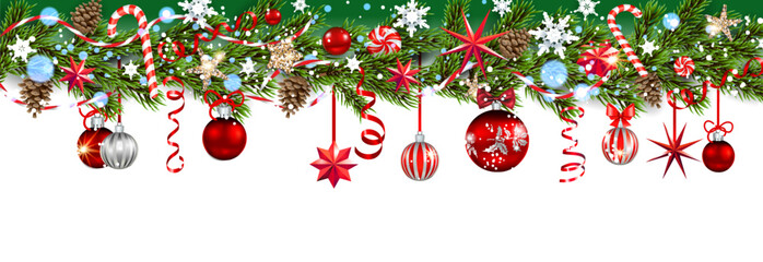 Wall Mural - winter holiday border