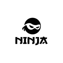 Wall Mural - Ninja simple logo.