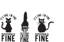 It’s Fine I’m Fine Everything Is Fine SVG, It’s Fine, I’m Fine, Everything Is Fine SVG, I’m Fine Cat Svg, Electrocuted Cat, Black Cat Svg, Electrocuted Cat, Crazy Cat