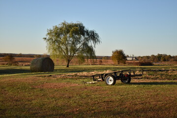 Sticker - Trailer by a Hay Field