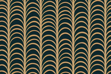 Art Deco Arches 2d illustration Seamless Pattern. arches shapes and lines pattern for wallpaper or fabric pattern.