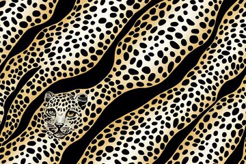 Wall Mural - seamless leopard skin pattern. animal pattern.