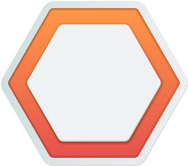 Sticker - 3d hexagon button