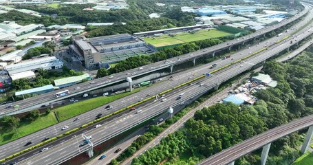 Canvas Print - Top view of traffic in Taiwan