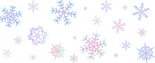ペールトーンのグラデーションの雪の結晶の壁紙　パターン　背景イラスト　ベクター素材