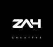 ZAH Letter Initial Logo Design Template Vector Illustration
