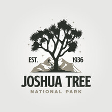 Joshua Tree Vintage Logo Travel Vector Symbol Illustration Design
