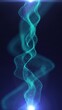 Fraktaler Hintergrund - blaue Welle in abstrakter Bewegung in Endlosschleife