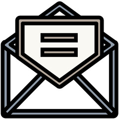 Poster - Letter Colored Line Icon