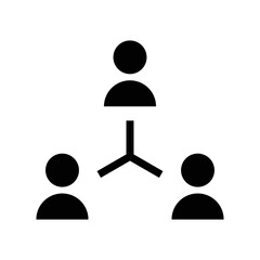 Poster - Teamwork hierarchy vector icon symbol design