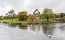 Bolton Abbey Over Submerged Stepping Stones