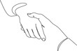 © Yurii - Two people agree and shake hands one contiguous line vector illustration
