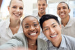 © Wesley J/peopleimages.com - Startup, team and selfie with smile in portrait at business in marketing, digital or seo in team building. Group, diversity and friends at work, office or workplace for advertising, internet or web