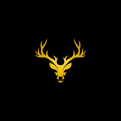 Sticker - deer head vector illustration for an icon, symbol or logo. deer luxury logo 