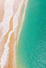 Canvas Print - Beach aerial view