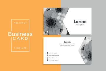 Wall Mural - Floral style business card template vector