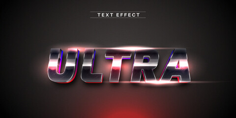 Poster - Chrome Metallic Text Effect