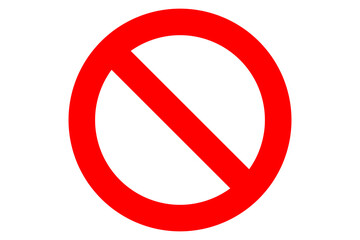 isolated red not allowed stop sign, prohibition sign or stop sign illustration in png isolated on tr