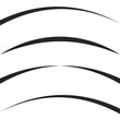 Swoosh curve arc line, smooth bend stripe logo element