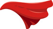 © Mykola Syvak - Red superhero cloak flat illustration