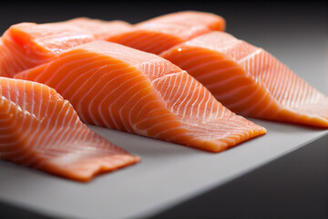 Smoked salmon fillet closeup