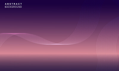 Poster - Dark blue and pink gradient color with wave background. Vector illustration. EPS 10.