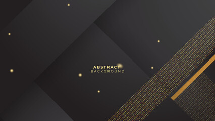 Wall Mural - Modern gold black futuristic background elegant business presentation design