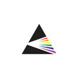 glass prism light spectrum dispersion logo icon