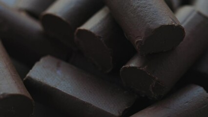 Poster - chocolates rotate in a circle. High quality 4k footage