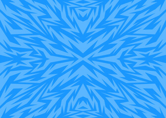 Poster - Abstract blue background with geometric tribal ornament pattern. Winter themed background