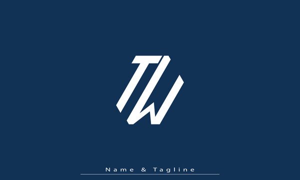 Alphabet letters Initials Monogram logo TW , WT
