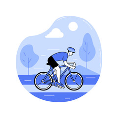 Wall Mural - Cycling track isolated cartoon vector illustrations.