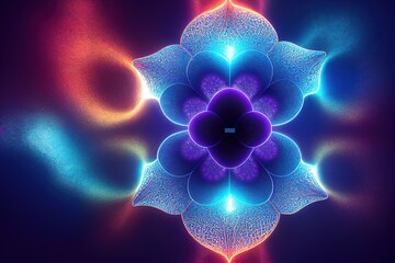 Poster - Abstraction. technological background. connection structure. color interlacing effect.  3D rendering, raster illustration.
