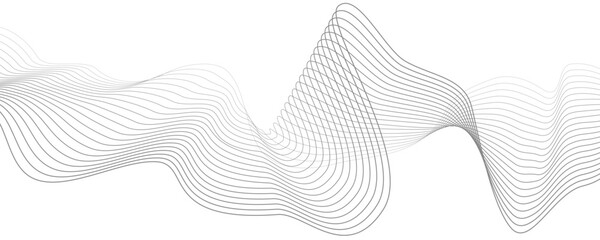 undulate grey wave swirl, frequency sound wave, twisted curve lines with blend effect. technology, d