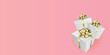 Gift boxes with a gold bow design banner - Christmas and birthday present background
