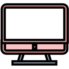 Poster - Monitor Colored Line Icon