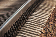 Railway Track Details, Abstract Industrial Photo