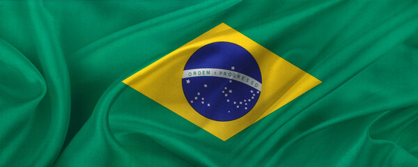 Wall Mural - Silky Brazilian flag