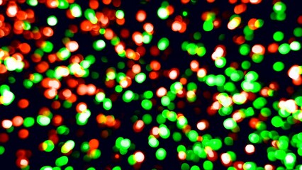 Wall Mural - Green Orange Halloween or St. Patrick's Day Bokeh Animated Lights Background Loop