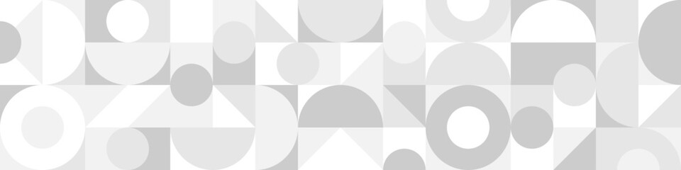 Wall Mural - trendy vector abstract geometric background with circles in scandinavian retro style, seamless cover