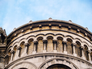 Poster - Architectural detail of circular exterior wall of cathedral