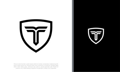 Wall Mural - Initials T logo design. Initial Letter Logo. Innovative high tech logo template.	