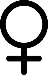 venus astrology symbol minimal with no background.