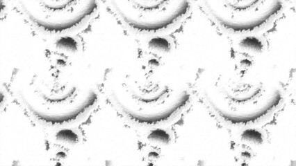 Poster - Psychedelic kaleidoscopic pattern. Motion. Round shaped silhouettes of flowers or mandalas and unusual forms.