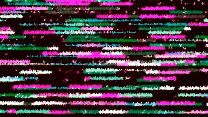Poster - Background with moving horizontal stripes. Motion. Colorful stripes move in horizontal streams. Abstract background with colorful stripes in glitch style