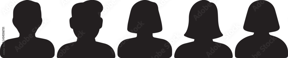Match Users Icon User Icon set. Profile icon. Monochrome icon. People sign. account ...