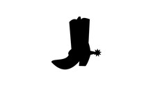 Cowboy Boots With Spurs Silhouette