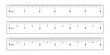 © vikusha_art - Set of 6 inches rulers with markup, numbers and fractions. Math or geometric tools for distance, height or length measuring isolated on white background. Vector graphic illustration