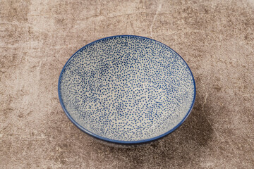 Wall Mural - White and blue Chinese porcelain bowl with thousands of dots