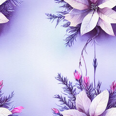 lavender Christmas decorations. Seamless return pattern. Vintage motif. Digital art